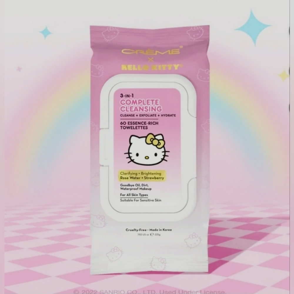 The Creme Shop Hello Kitty Pink 3-in-1 Cleansing Towelettes